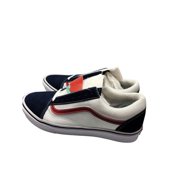 Men's ComfyCush VANS old skool tennis shoes blue/white size 9 - Picture 5 of 8